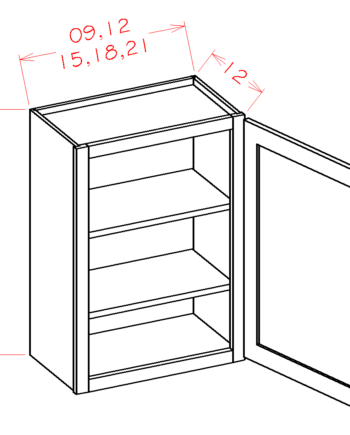 30" High Single Door Wall Cabinets